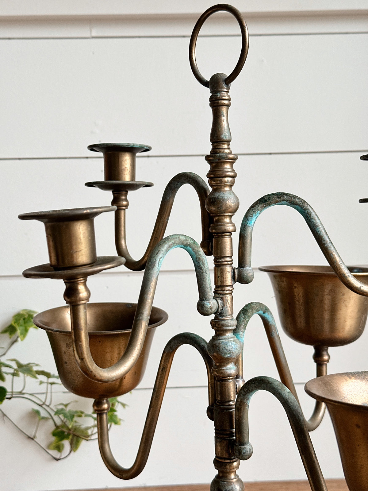 Vintage Brass Candelabra Centerpiece