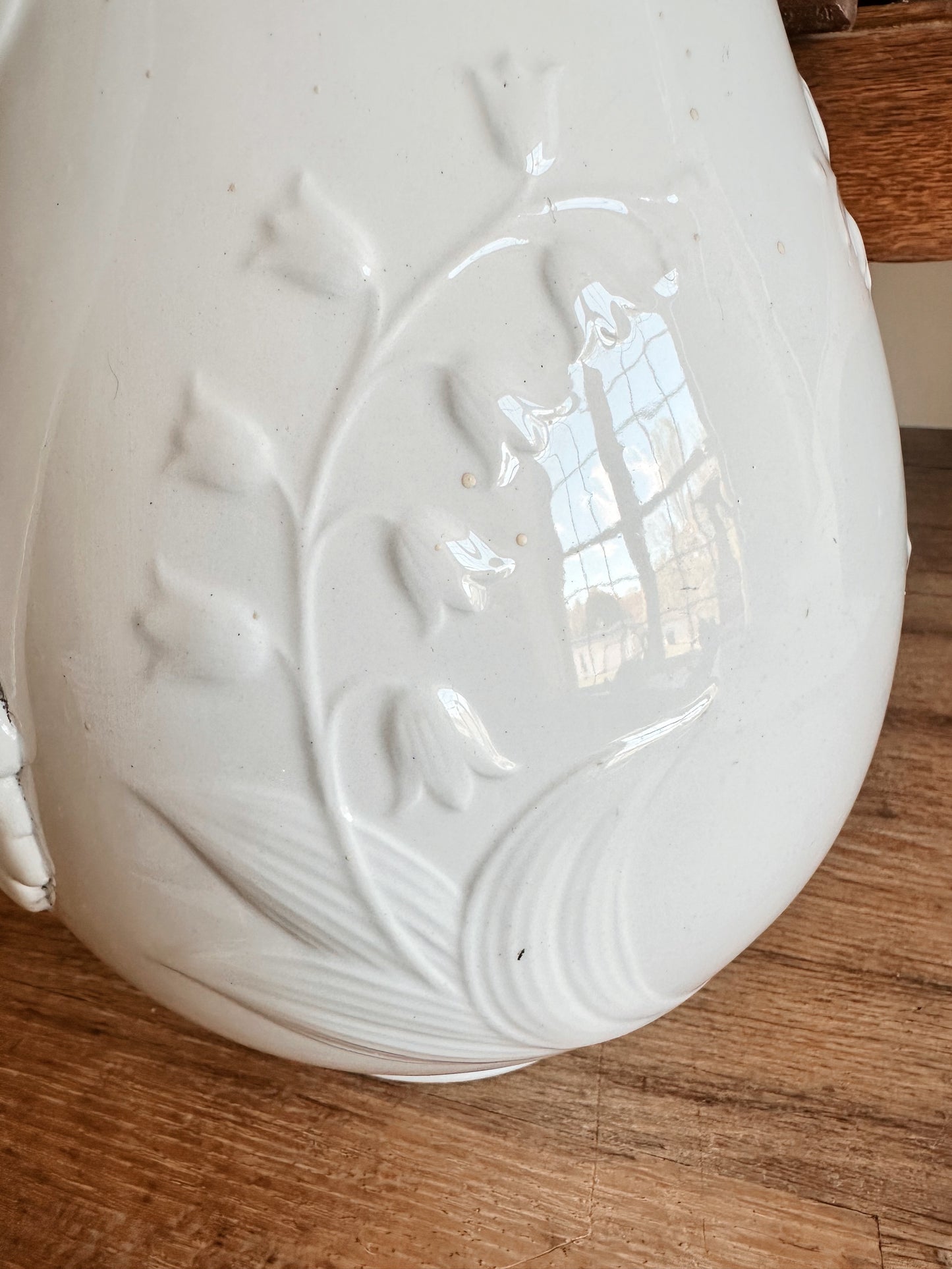 Anthony Shaw Ironstone Pitcher, Lily of the Valley Pattern