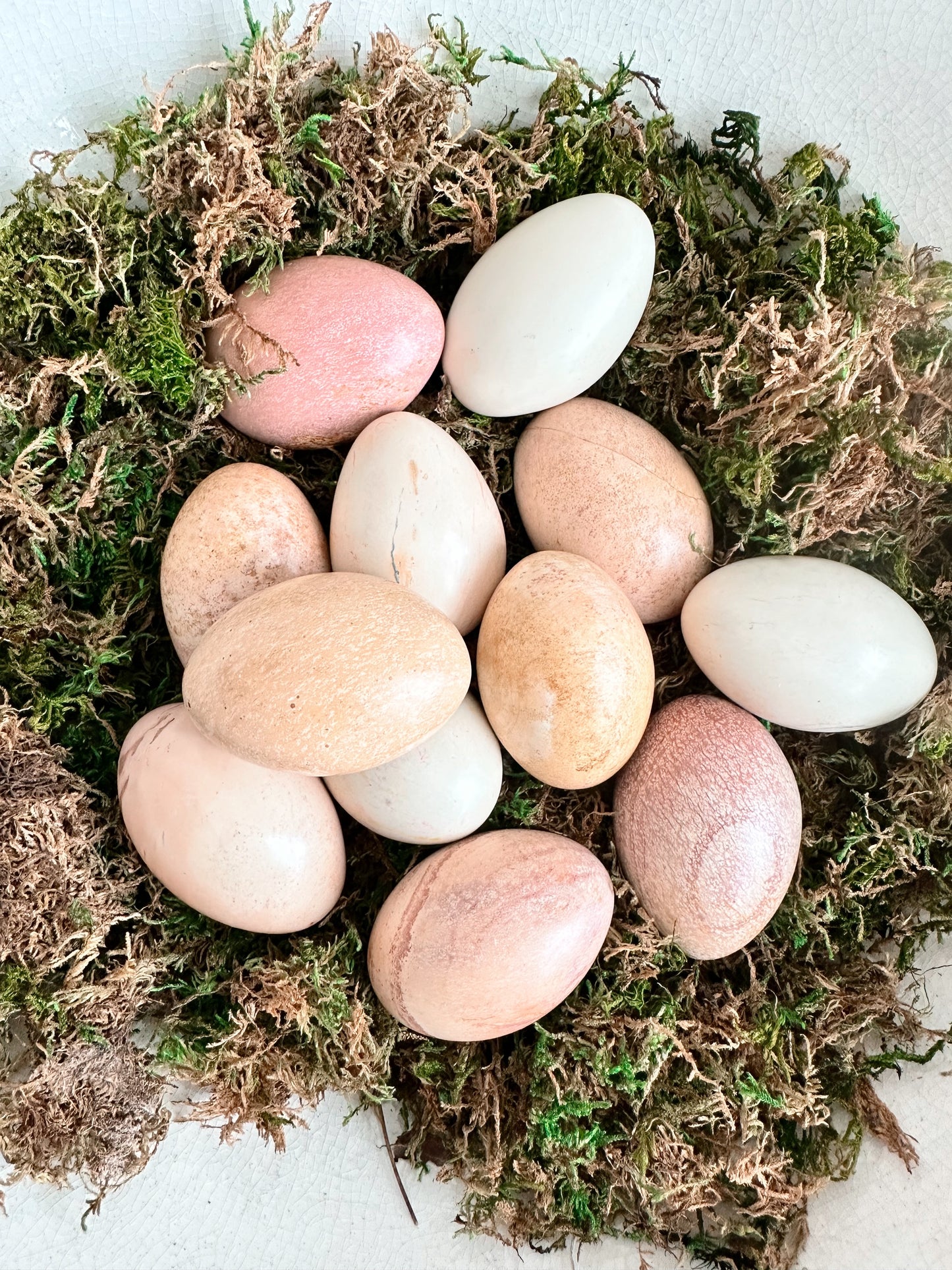 Hand Carved Soapstone Eggs (set of 6)