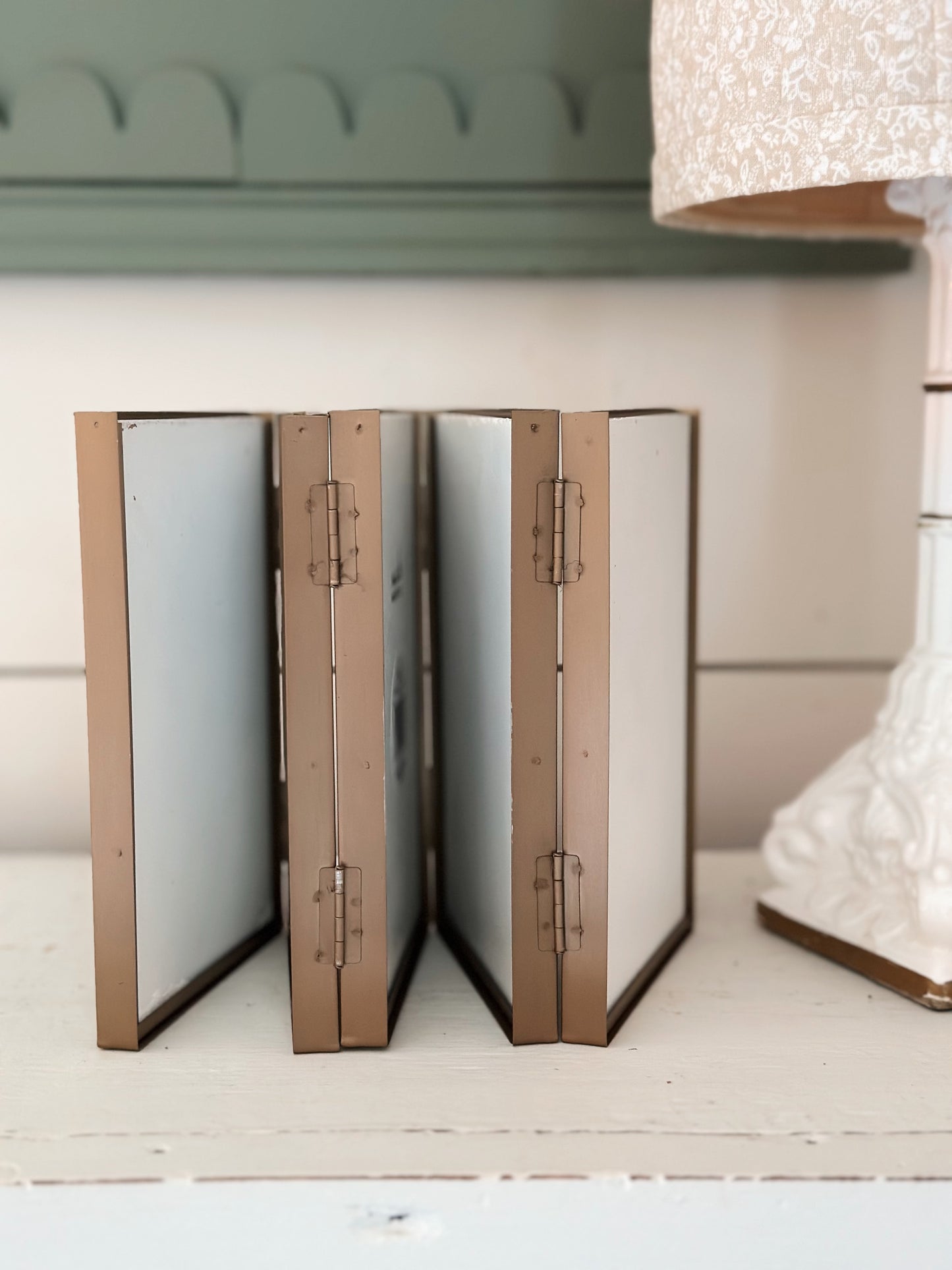 Hinged Golden Brass Photo Frame