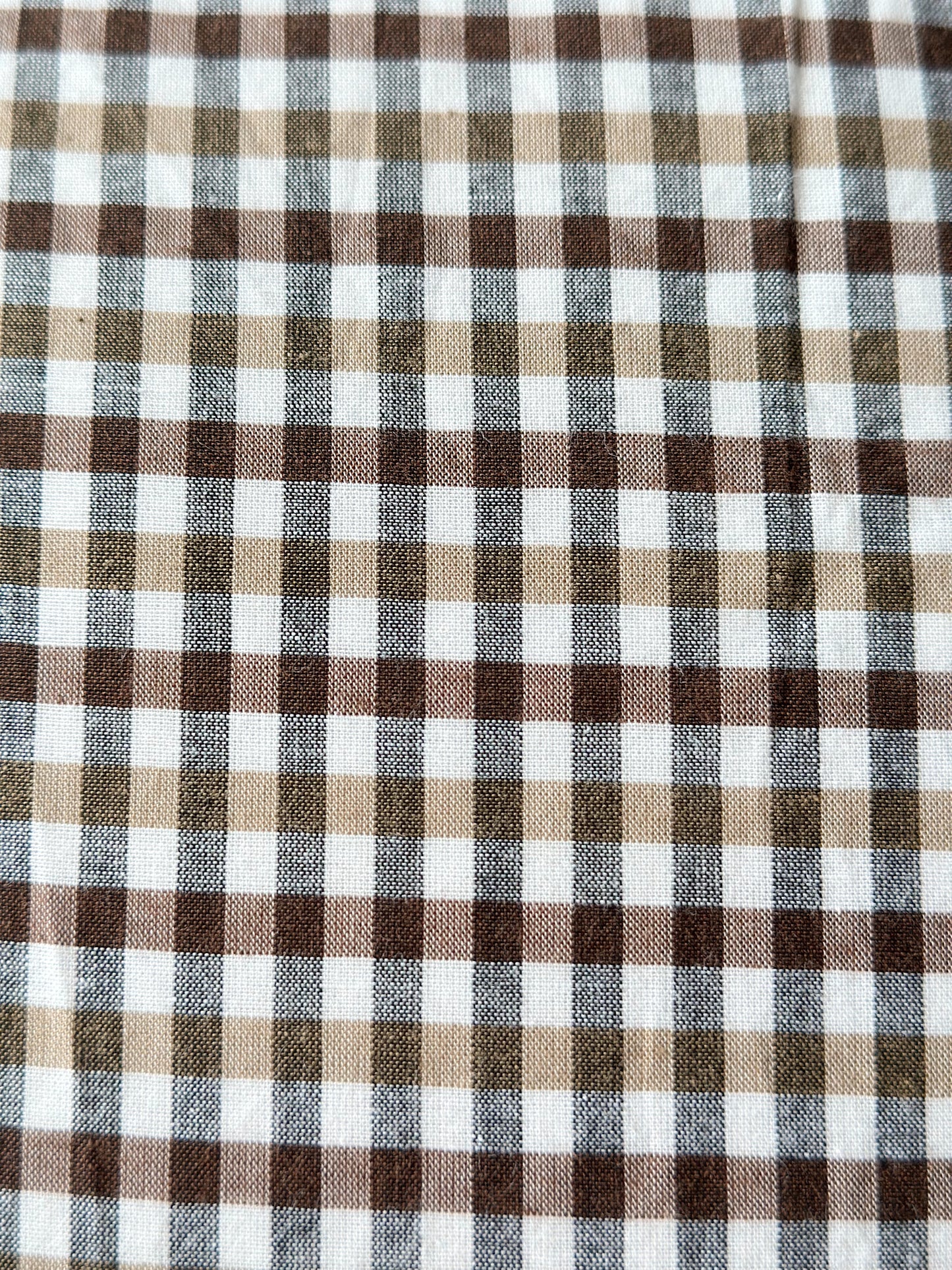 Olive & Brown Gingham Pillow Cover