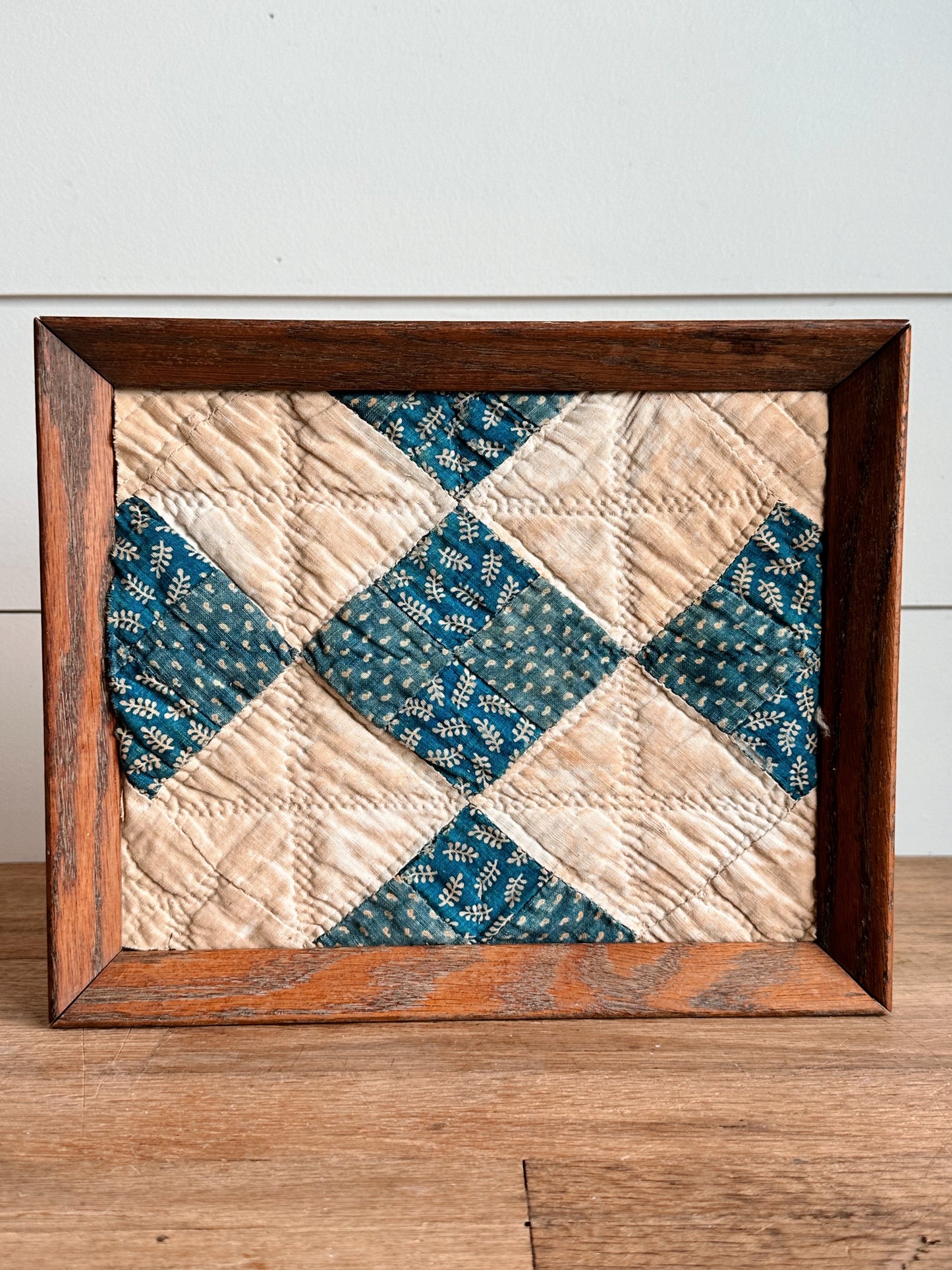 Framed Vintage Quilt Remnant