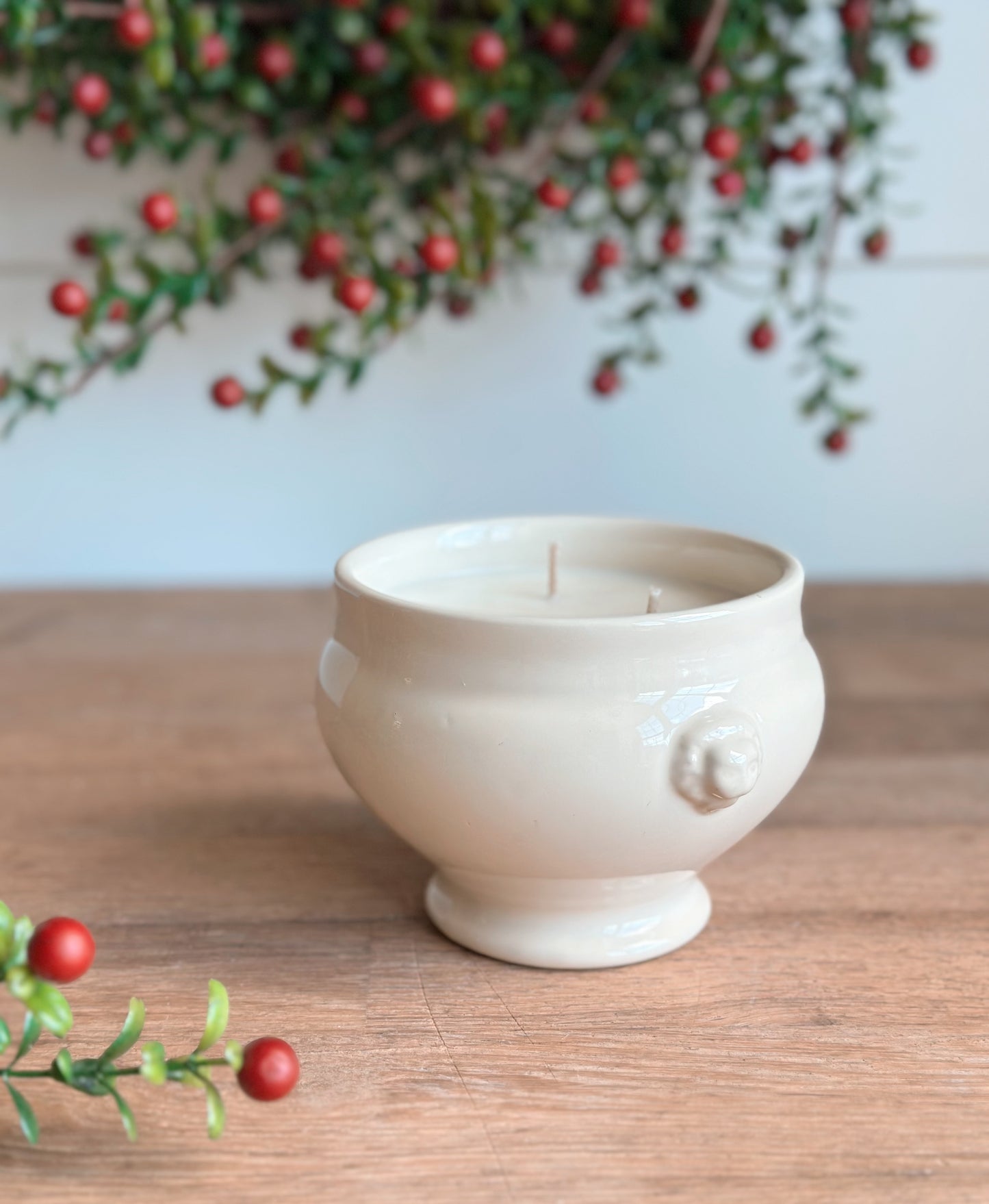 Gingerbread Cookie (new recipe) Vintage Vessel Candle, French Lionhead Bowl