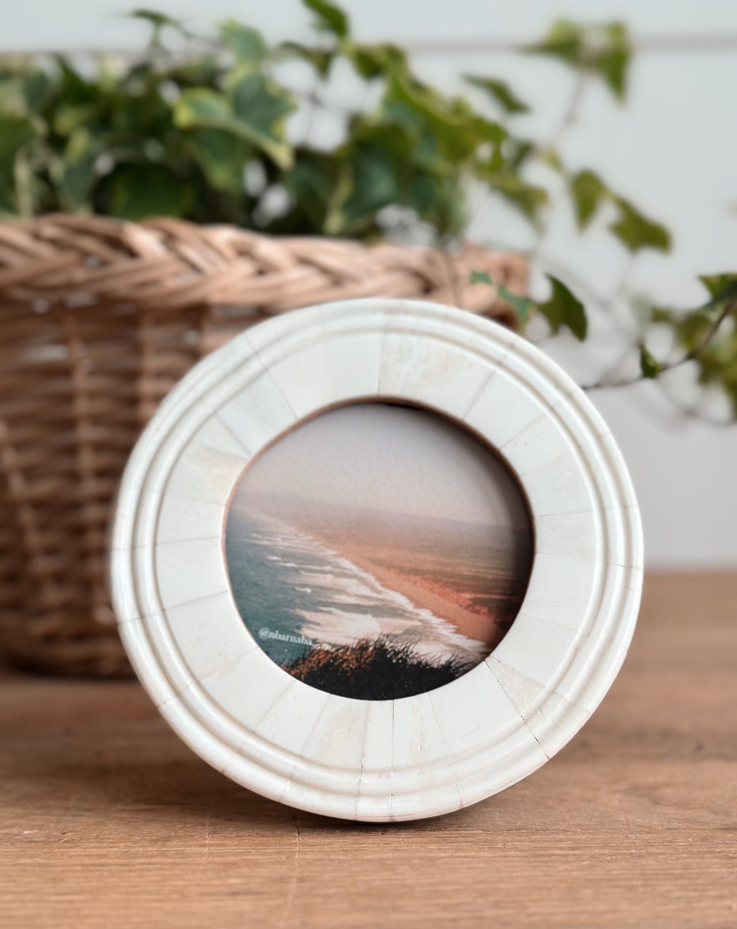 Hand Carved Bone Photo Frame