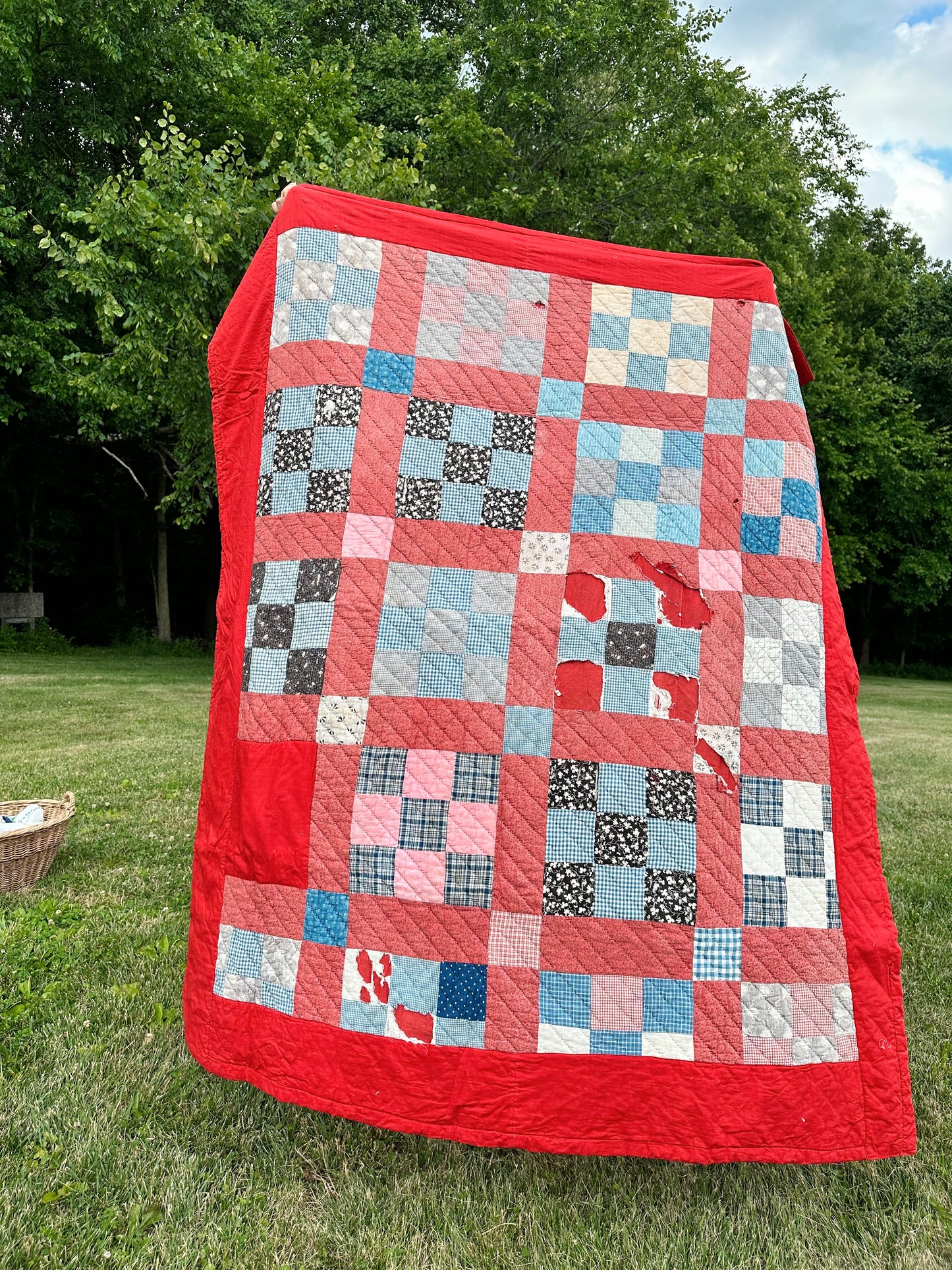 Antique Nine Patch Variation Quilt