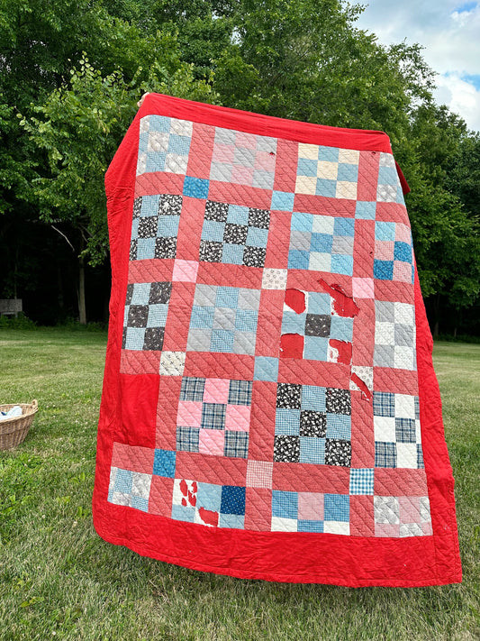 Antique Nine Patch Variation Quilt