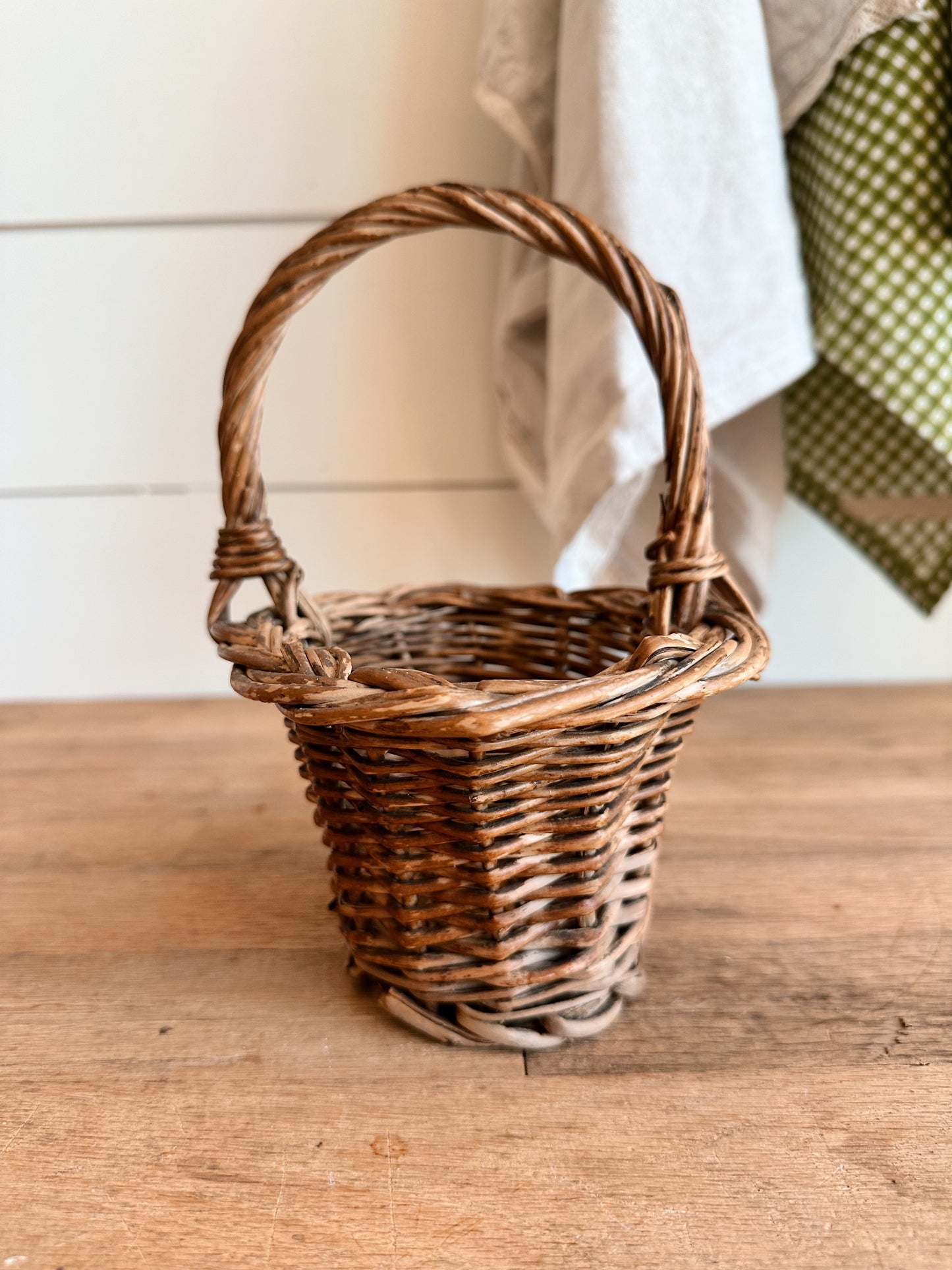 Pair of Vintage Woven Baskets