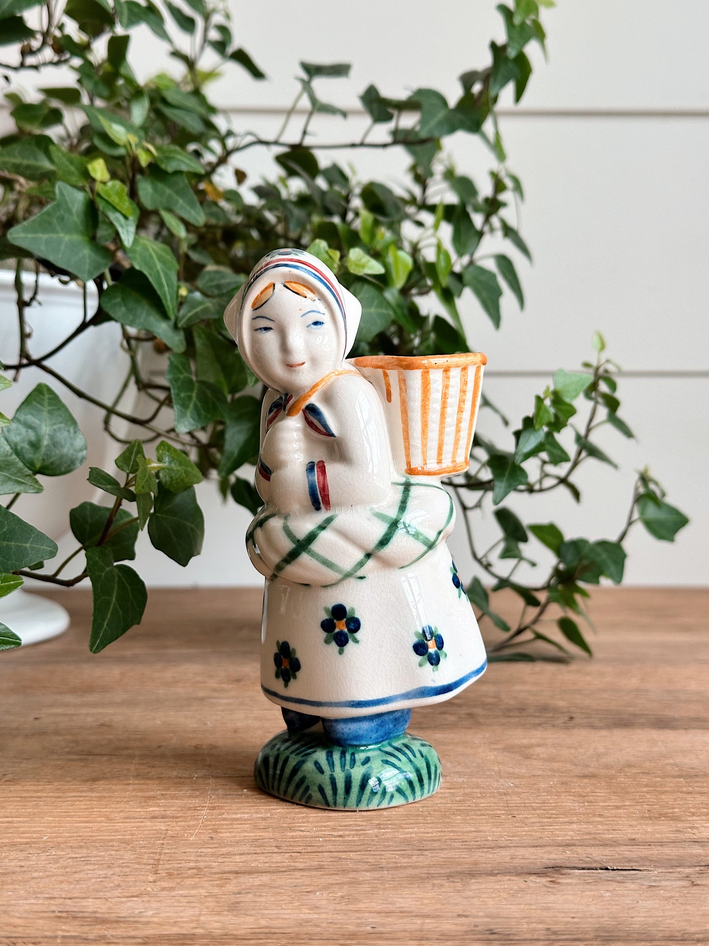 Vintage Danish Girl Posy Holder