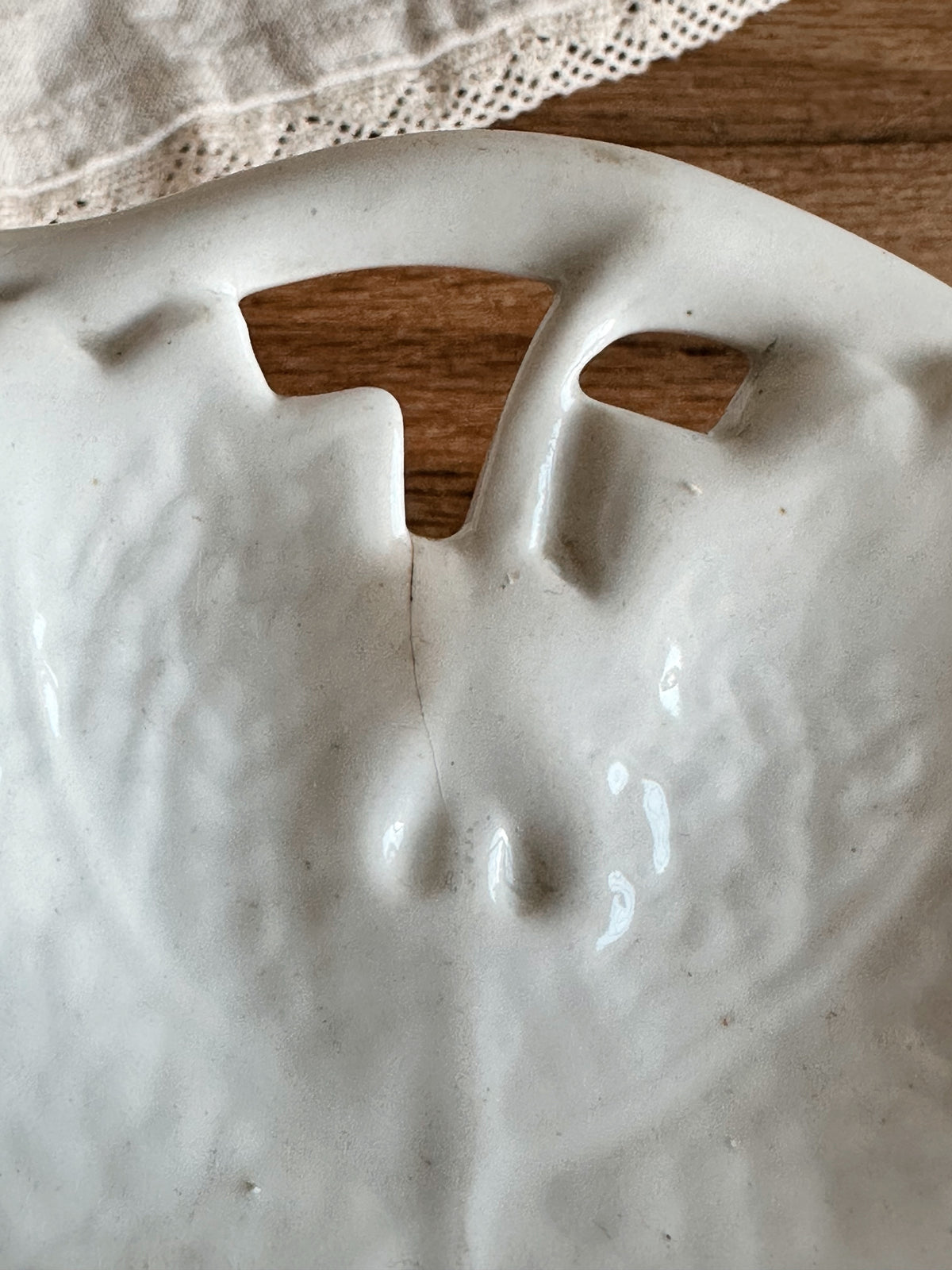 Antique Ironstone Edwards Leaf Tazza (Footed Serving Piece)