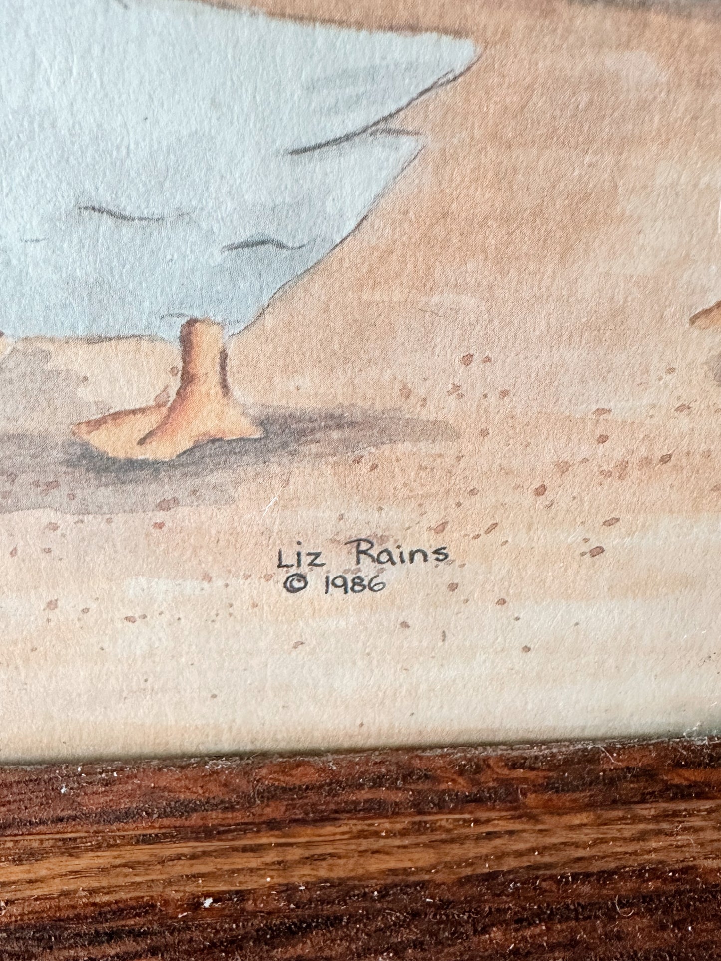 Vintage Ducks By a Barn Print, Framed