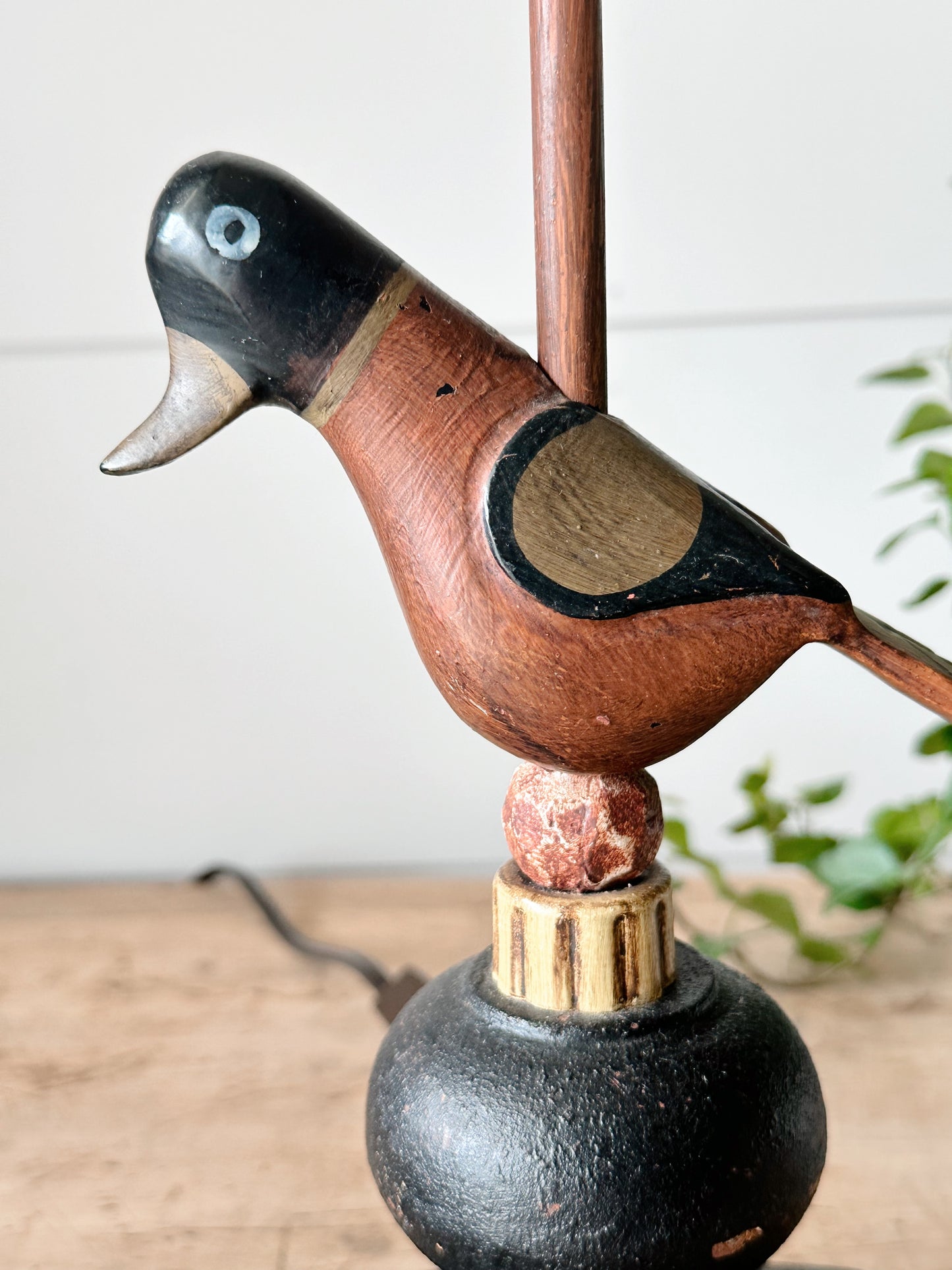 Vintage Bird Lamp & Shade