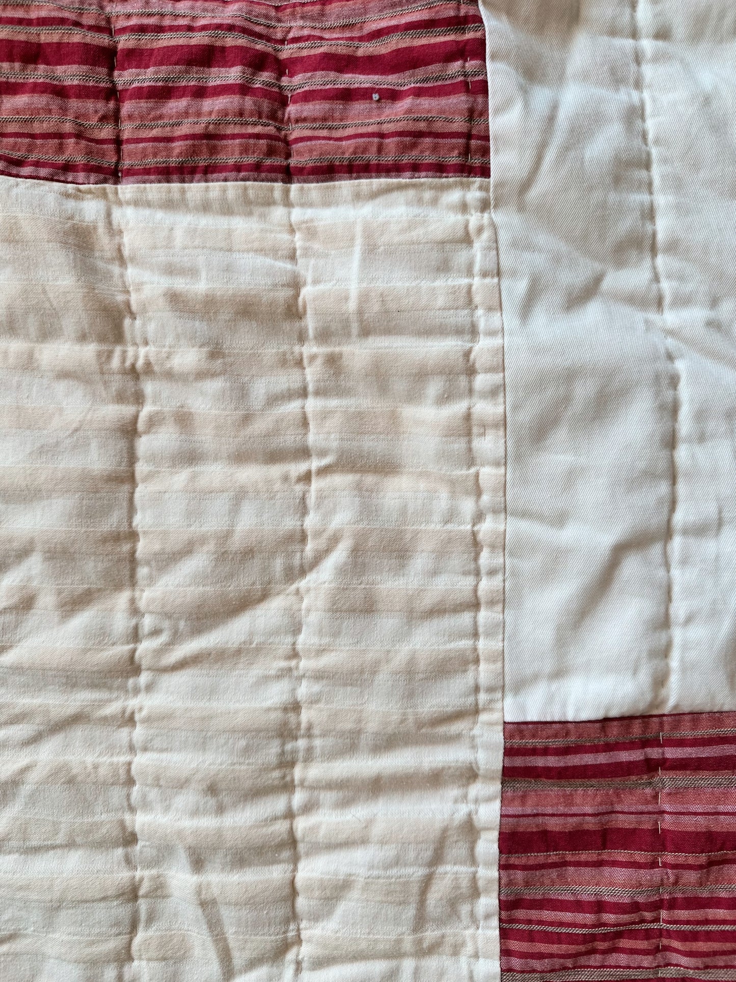 Vintage Woolrich Home Hand-Quilted Patchwork Quilt + Sham