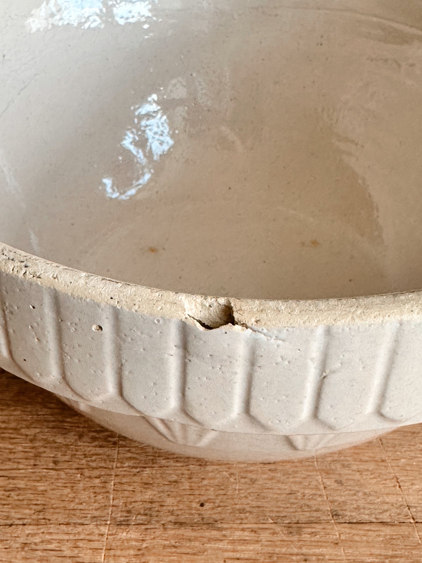 Vintage Picket Fence Stoneware Bowl