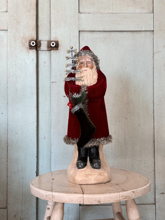Old World Velvet Santa Claus