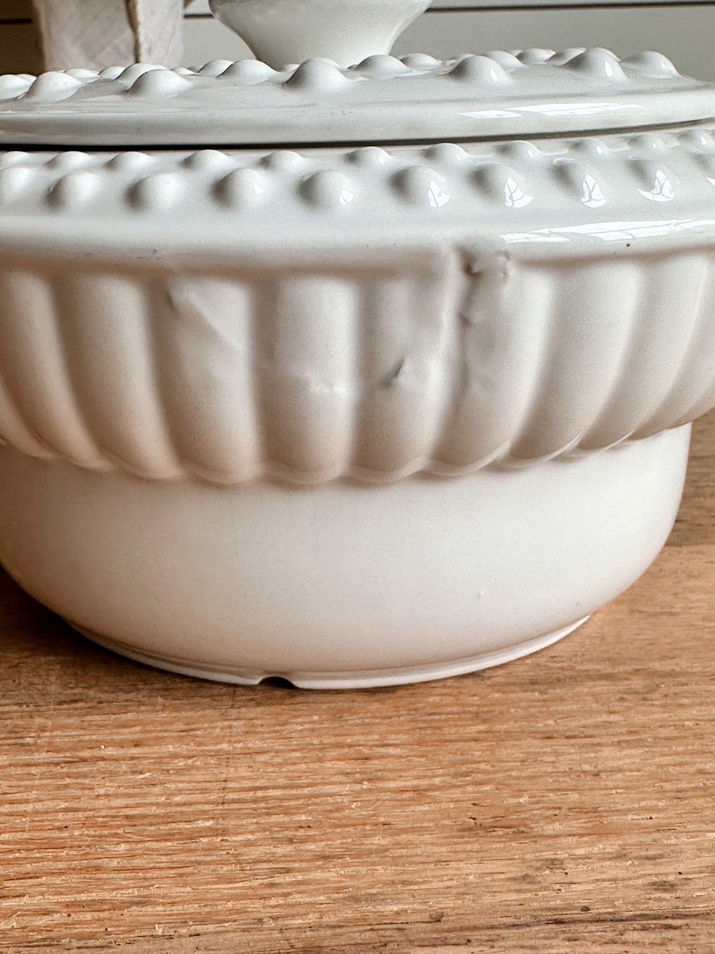Vintage Hobnail Lidded Canister