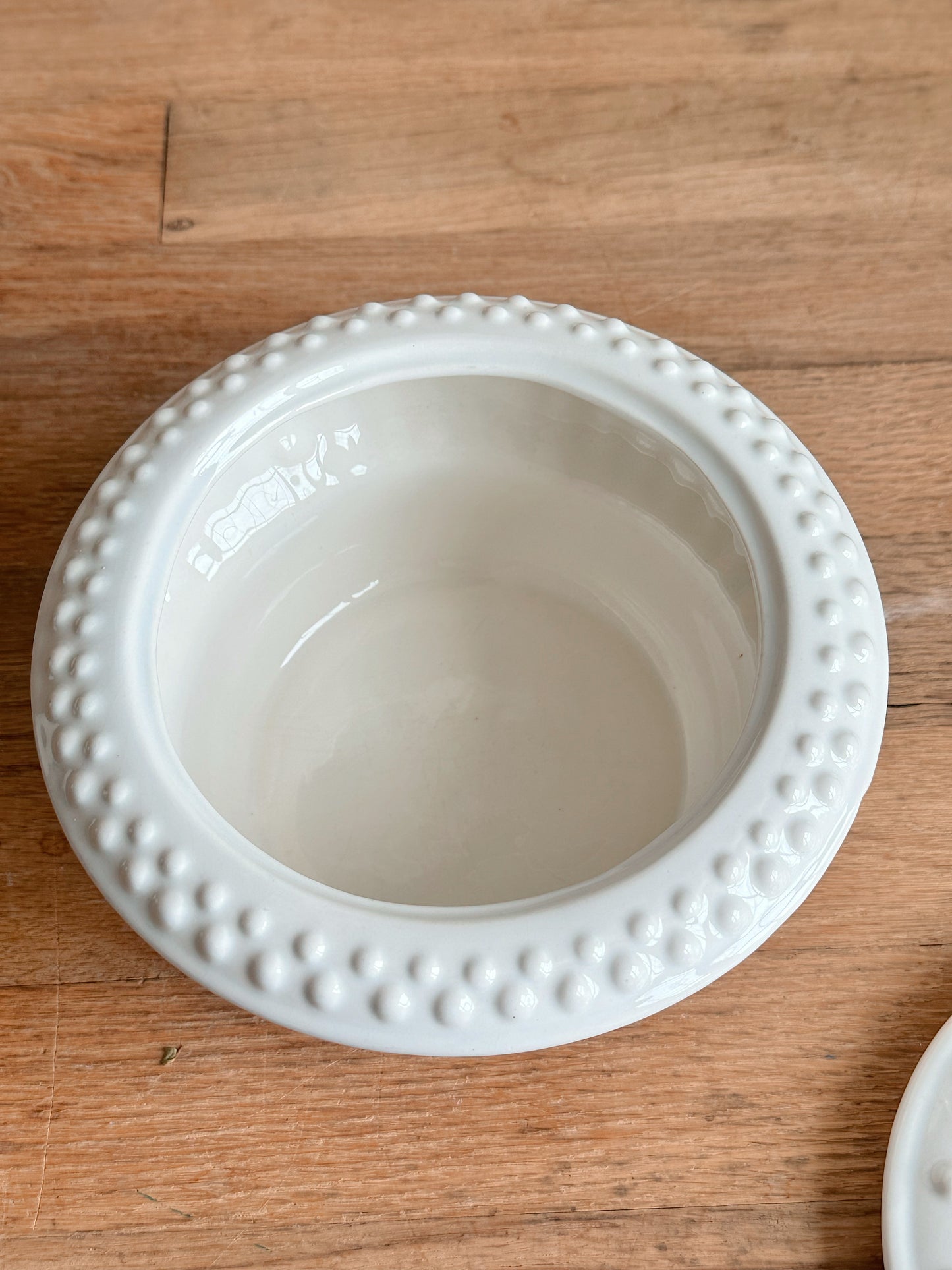 Vintage Hobnail Lidded Canister
