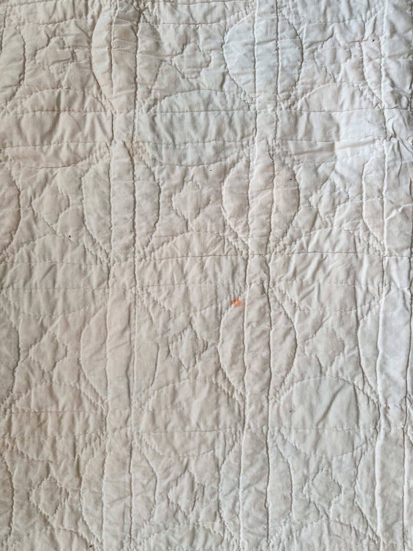 Vintage Hand-Quilted Trip Around the World Patchwork Quilt