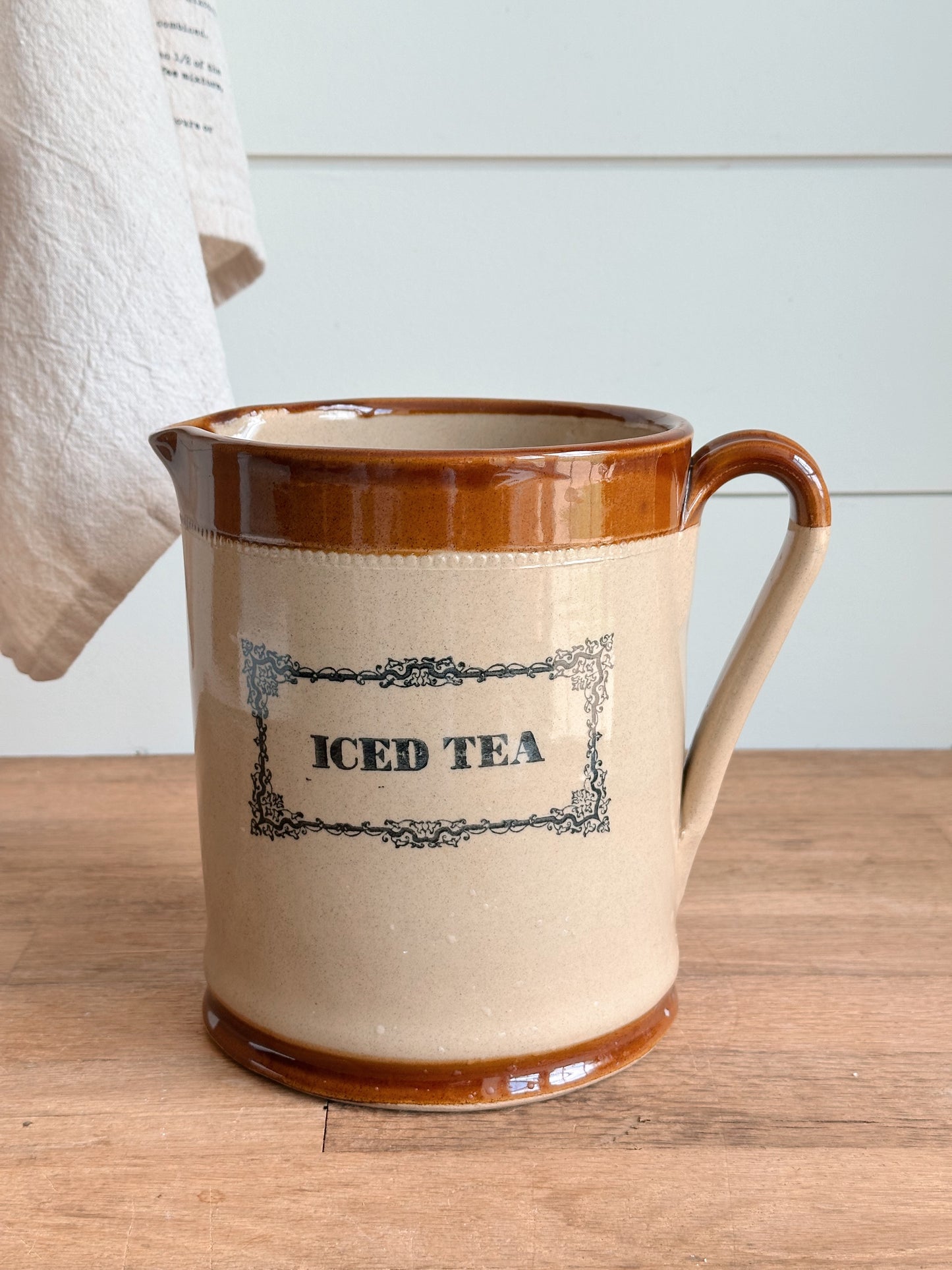 Vintage English Moira Iced Tea Pitcher