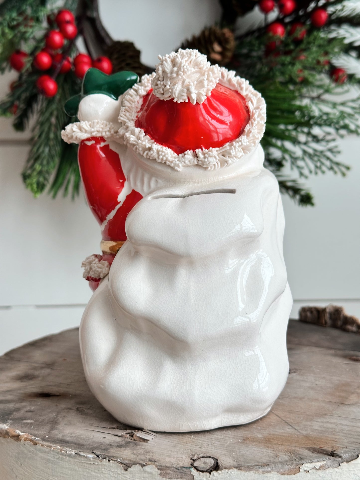 Vintage Spaghetti Santa Bank