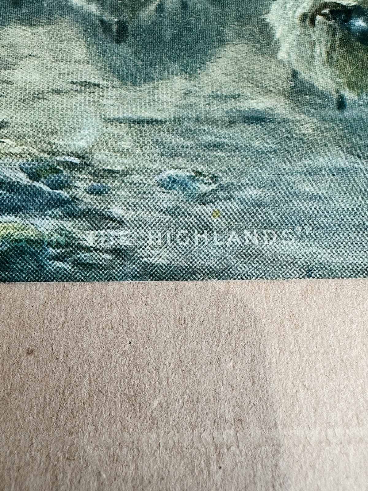 Vintage Sheep & Shepherd Print, The Highlands copyright 1916