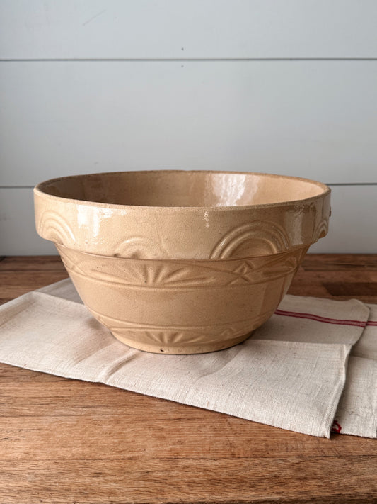 12.5” Vintage Robinson Ransbottom Stoneware Mixing Bowl