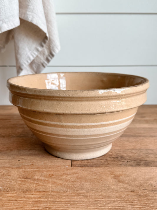 Vintage Banded Stoneware Bowl