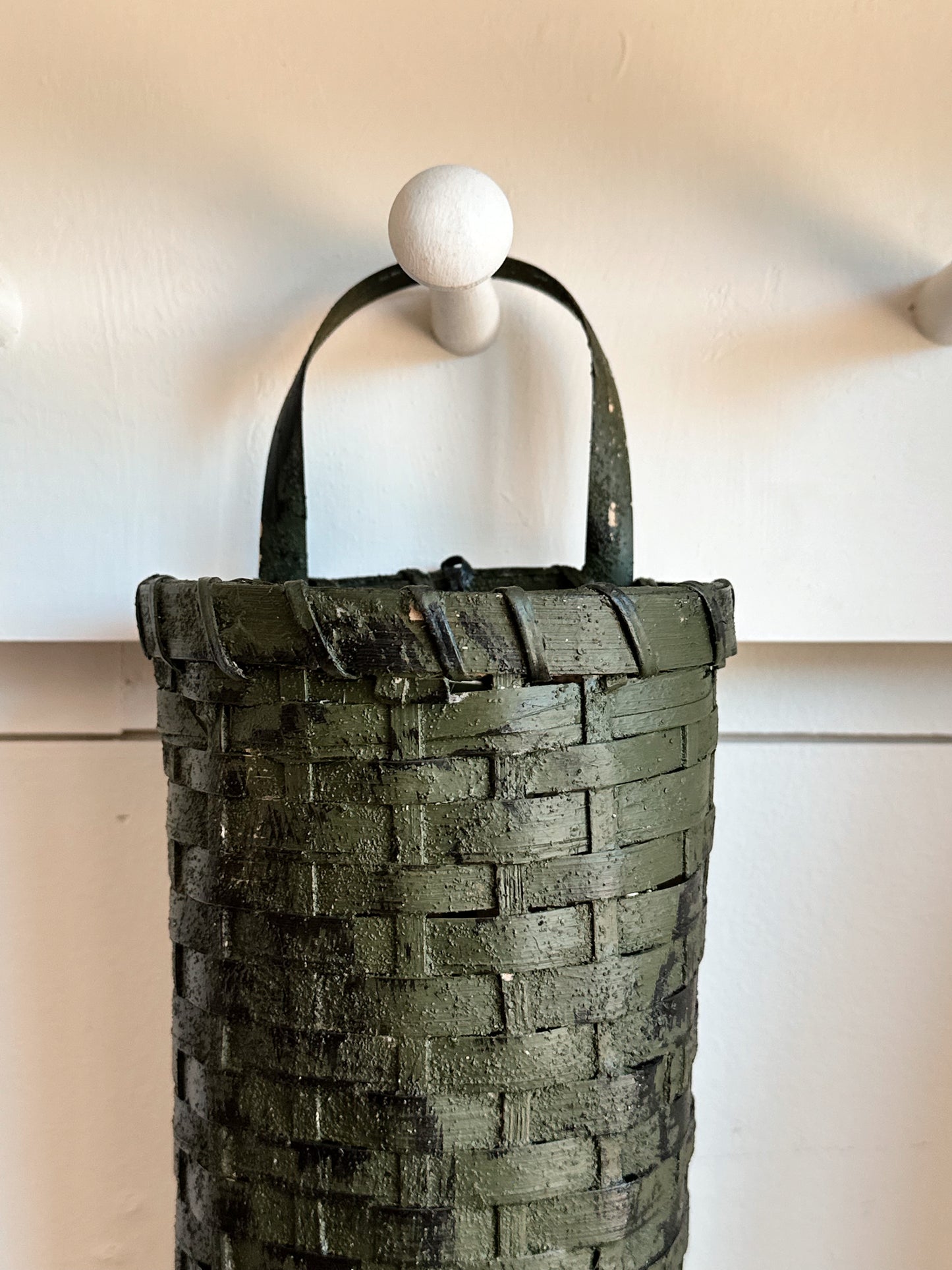 Vintage Woven Flower Basket