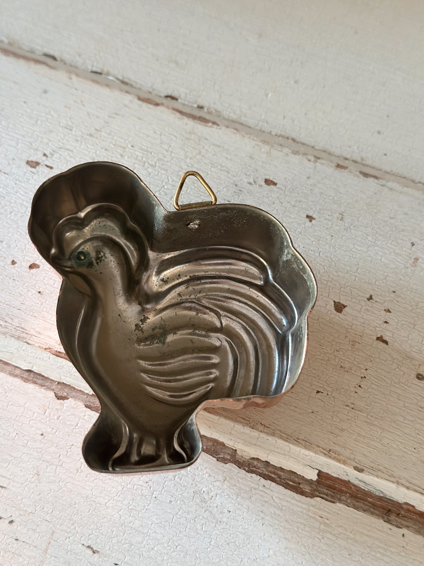 Petite Vintage Copper Rooster Mold