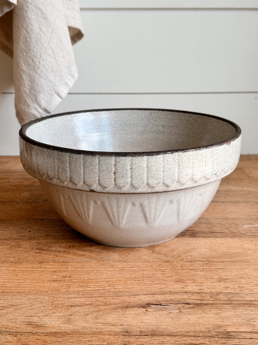 Vintage Picket Fence Stoneware Bowl