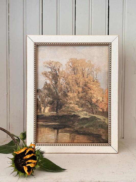Framed Autumn Study on Canvas