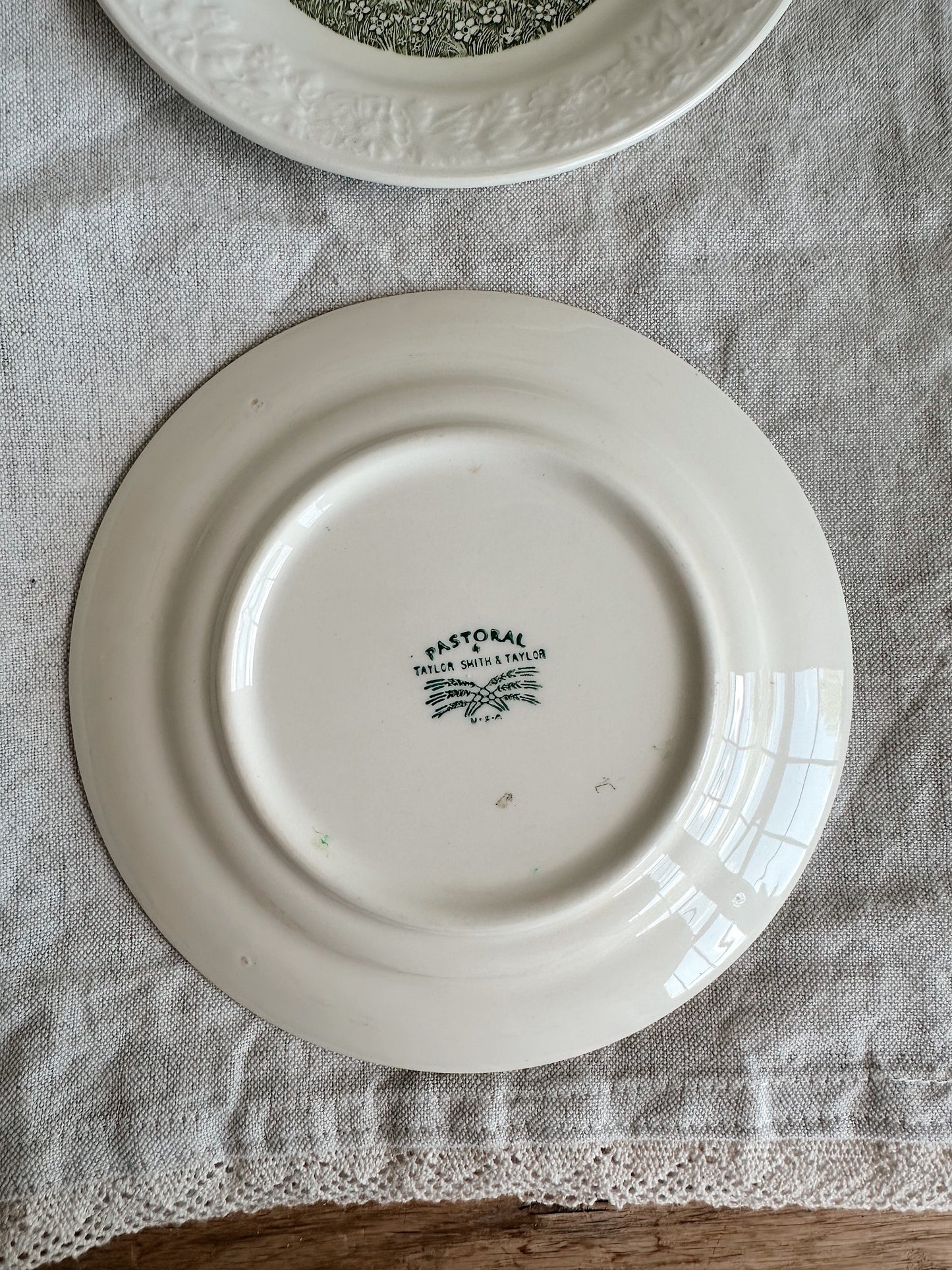 Pair of Taylor, Smith & Taylor Pastoral Dessert Plates