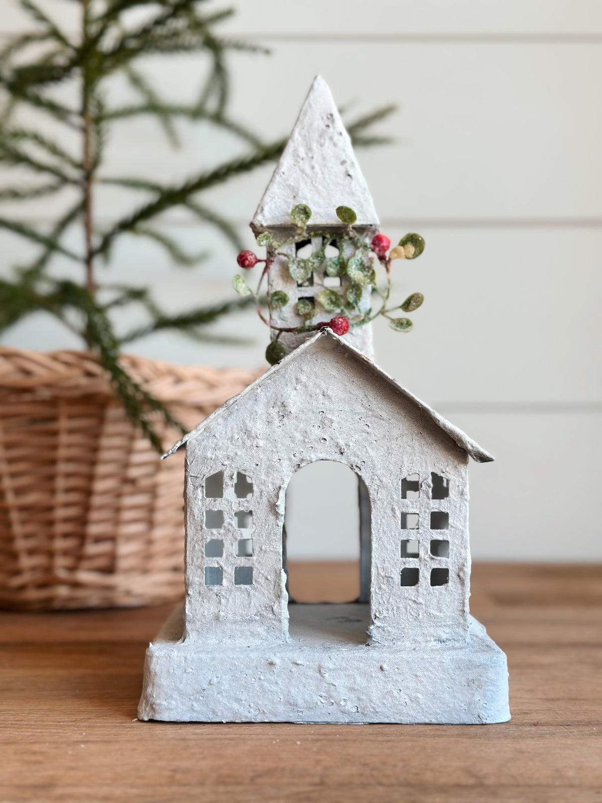 Snowy Church Luminary