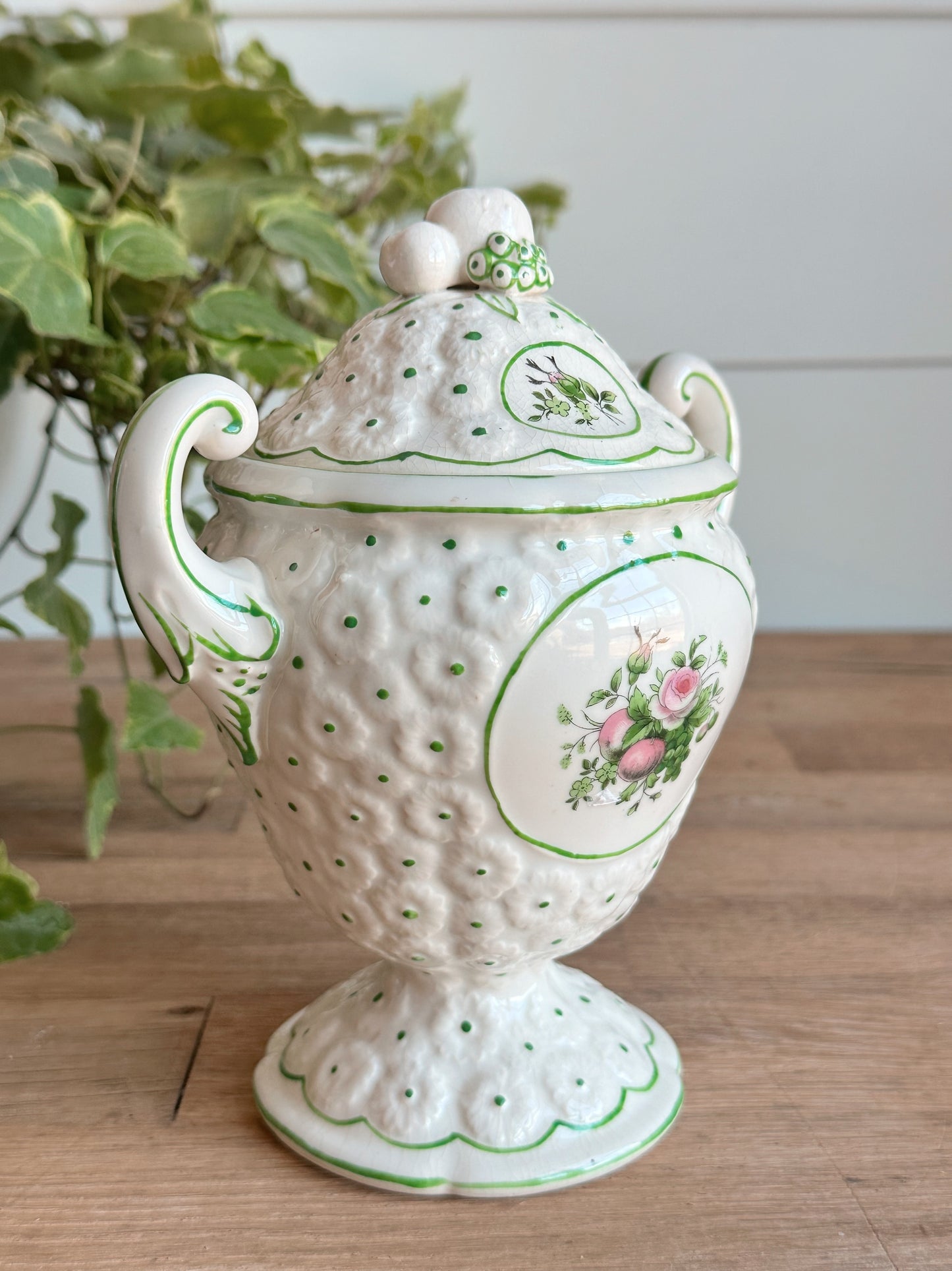 Vintage Hand Painted Sugar Pot (Japan)