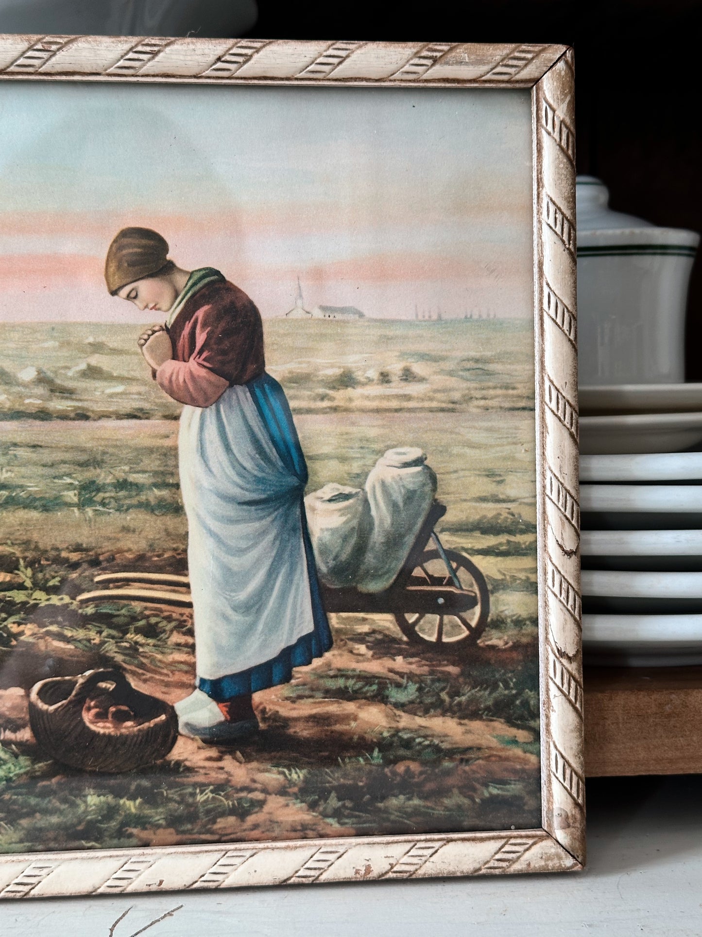 Framed Vintage Print (The Angelus)