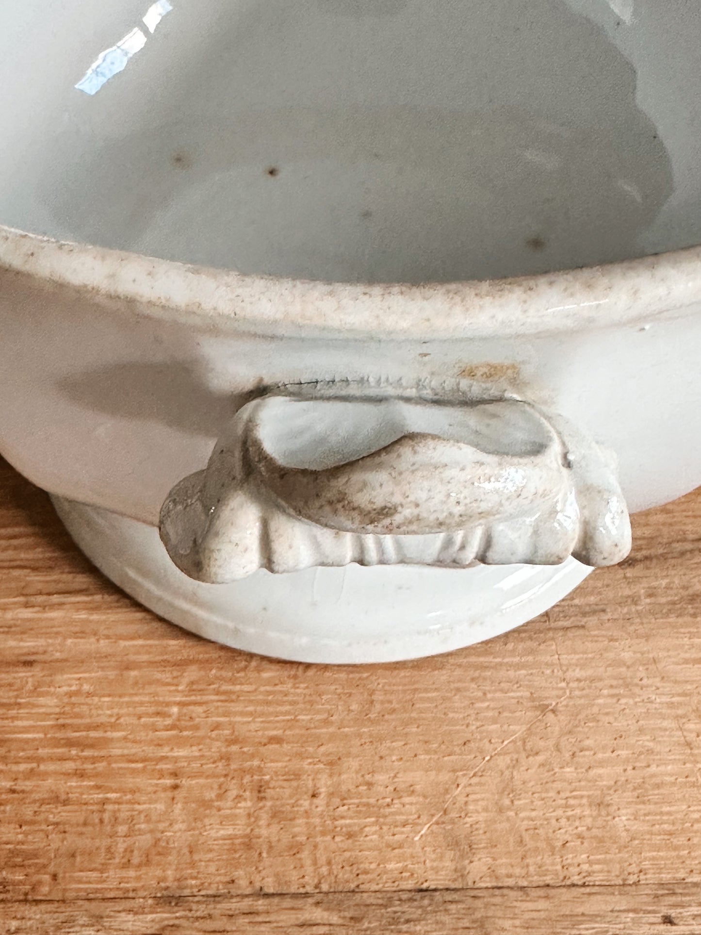 Antique Jacob Furnival Ironstone Punch Bowl & Lid