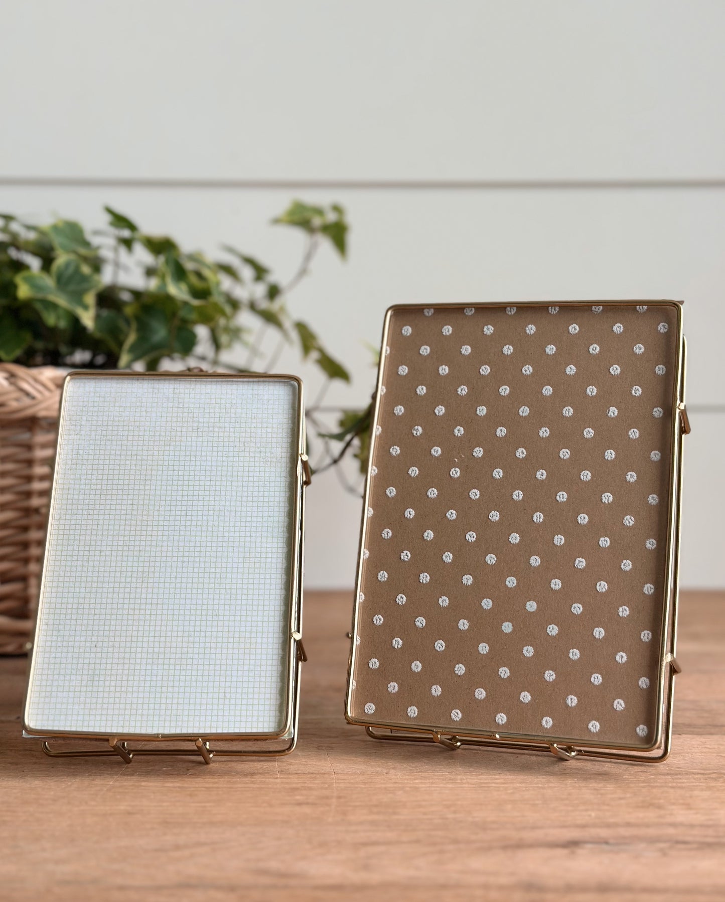 Delicate Brass Photo Frames