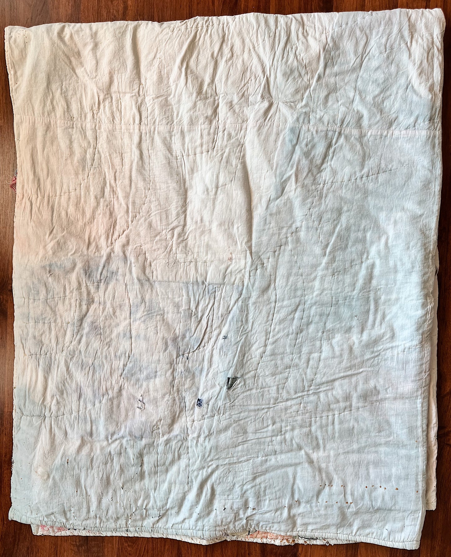 Vintage Hand Stitched Cotton Star & Crazy Scrap Quilt