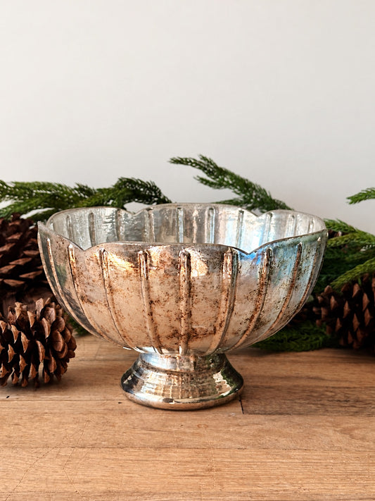 Mercury Glass Compote