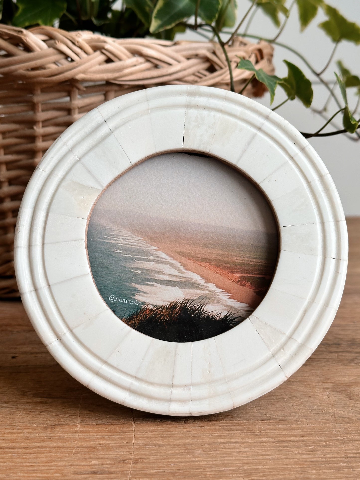 Hand Carved Bone Photo Frame