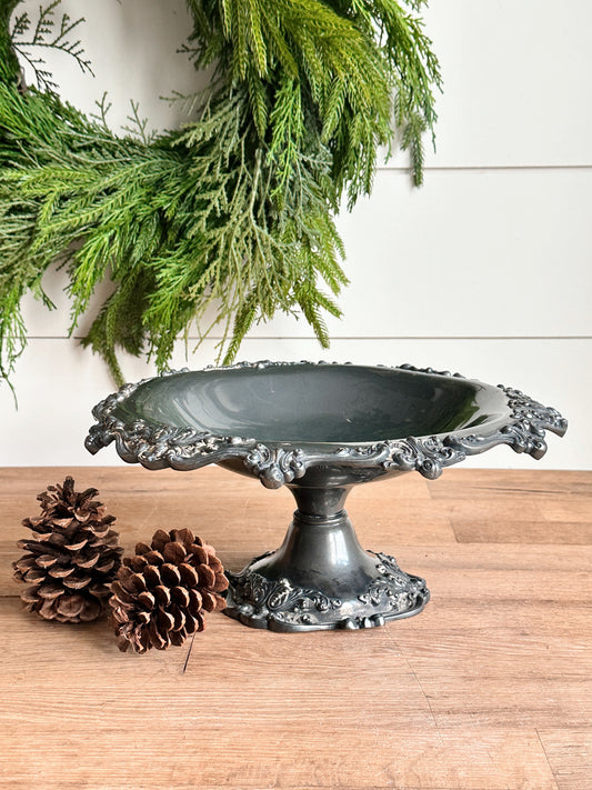 Lovely Vintage Silver Plate Pedestal Dish