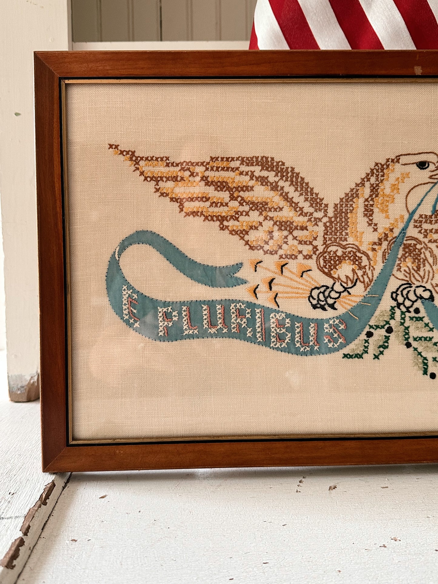 Vintage Appliqué and Cross Stitch - E Pluribus Unum