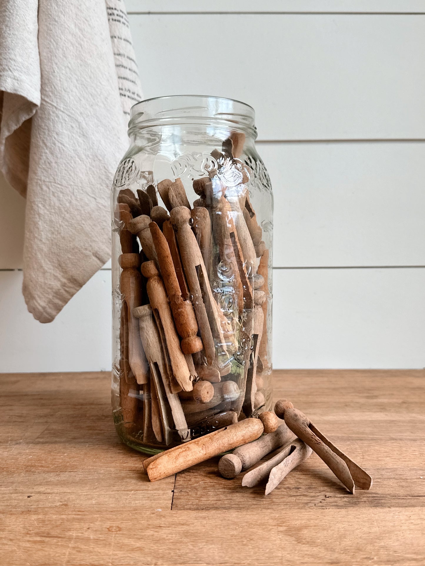 Vintage Vlasic Jar & Clothespins