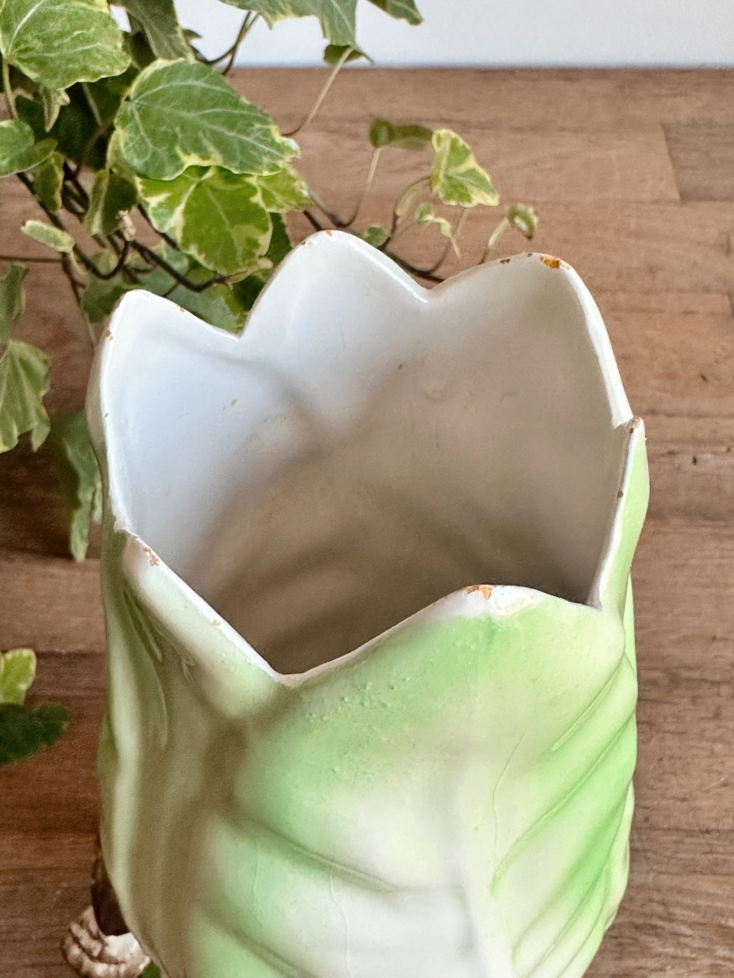 Vintage Hand Painted Duck Vase (Italy)