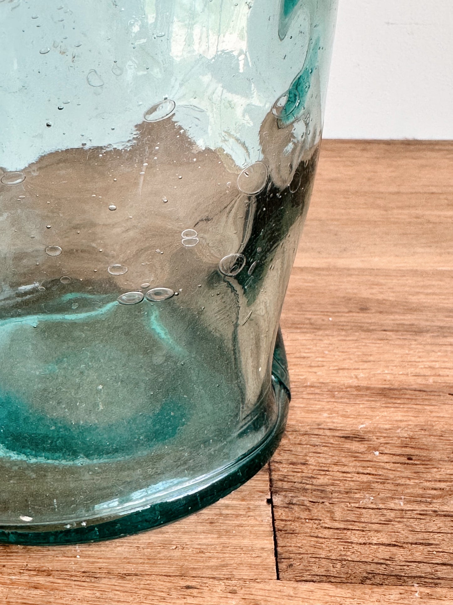 Large Vintage Blue Glass Bottle