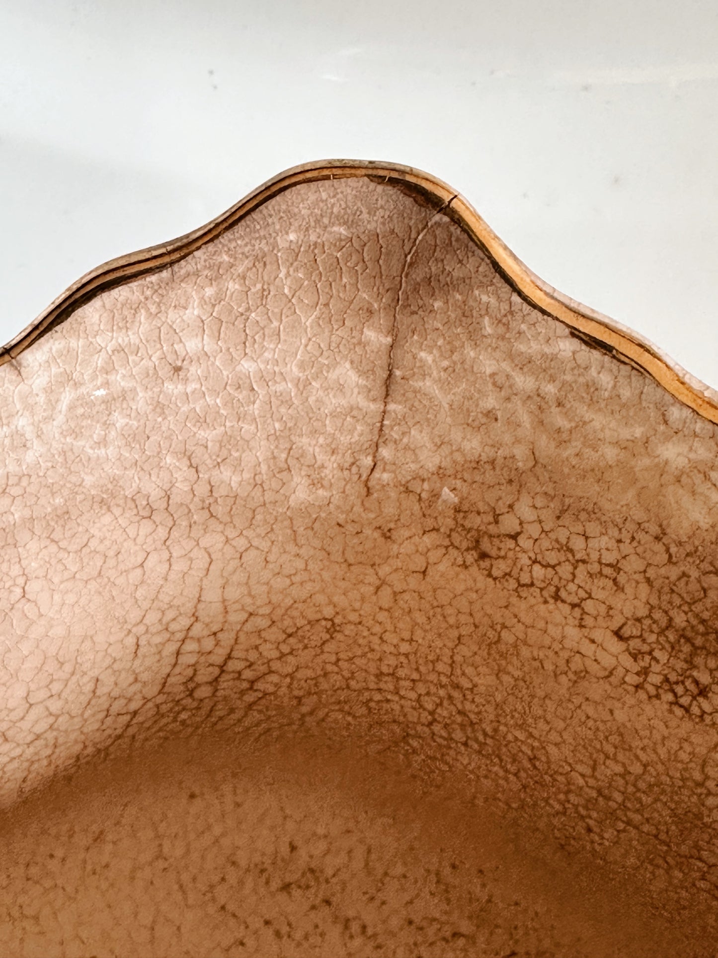 Antique Stained Coronet Bone China Vessel, Staffordshire England