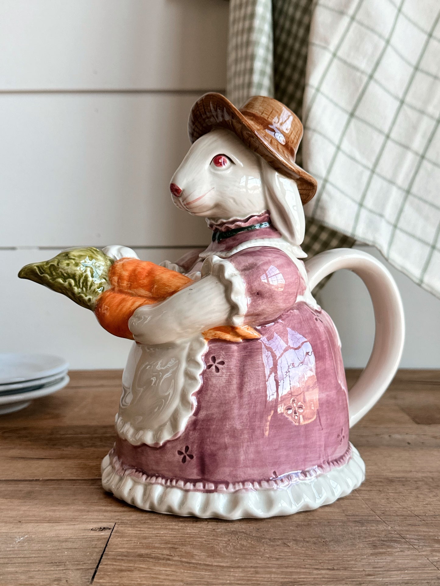 Vintage Otagiri Lady Rabbit Tea Pot