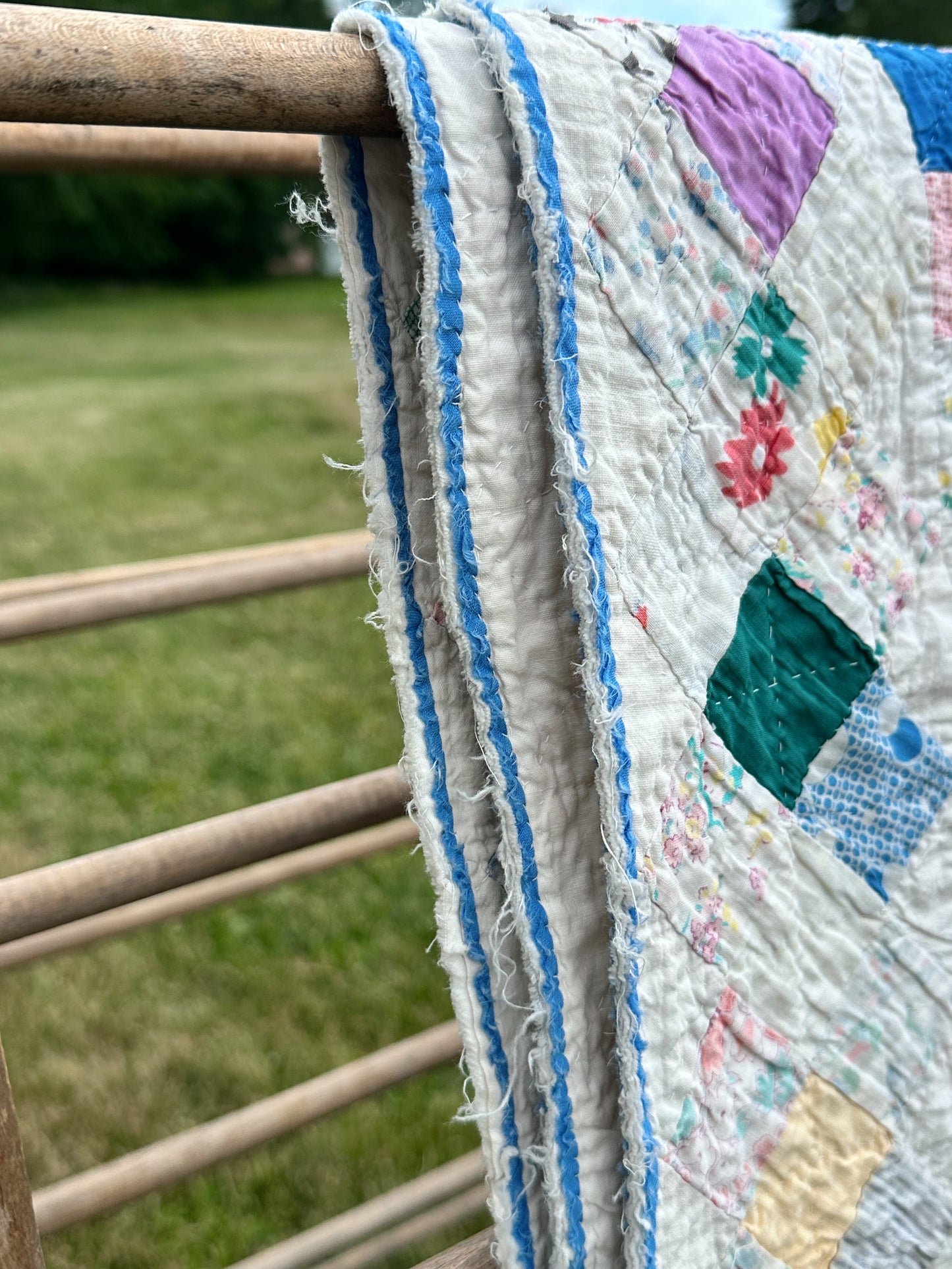 Vintage Snowball Variation Crib Quilt
