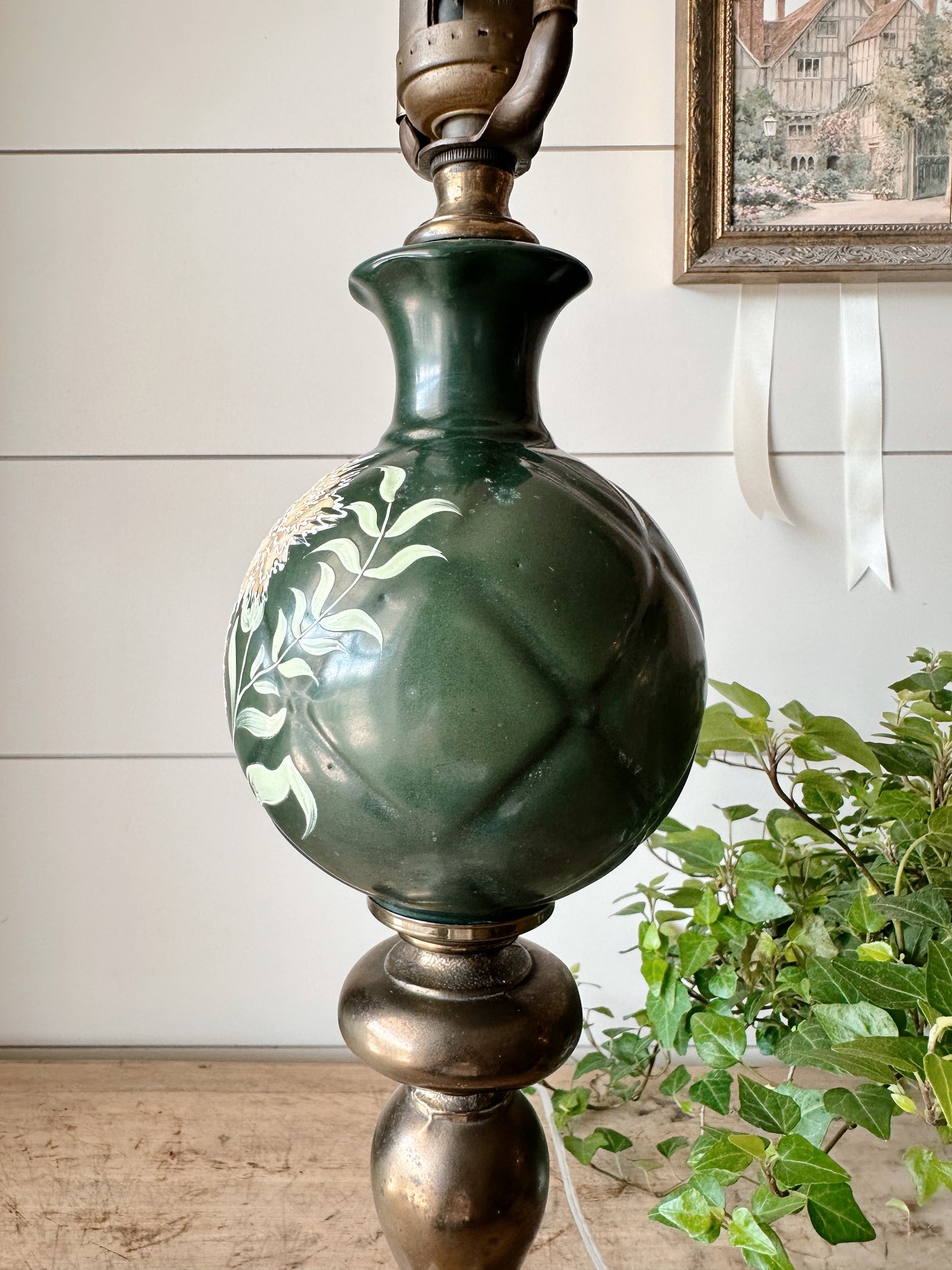 Vintage Hand Painted Lamp