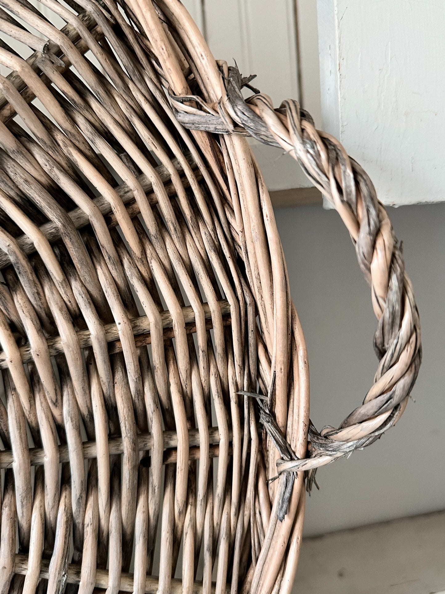 Set of Weathered Wicker Trays