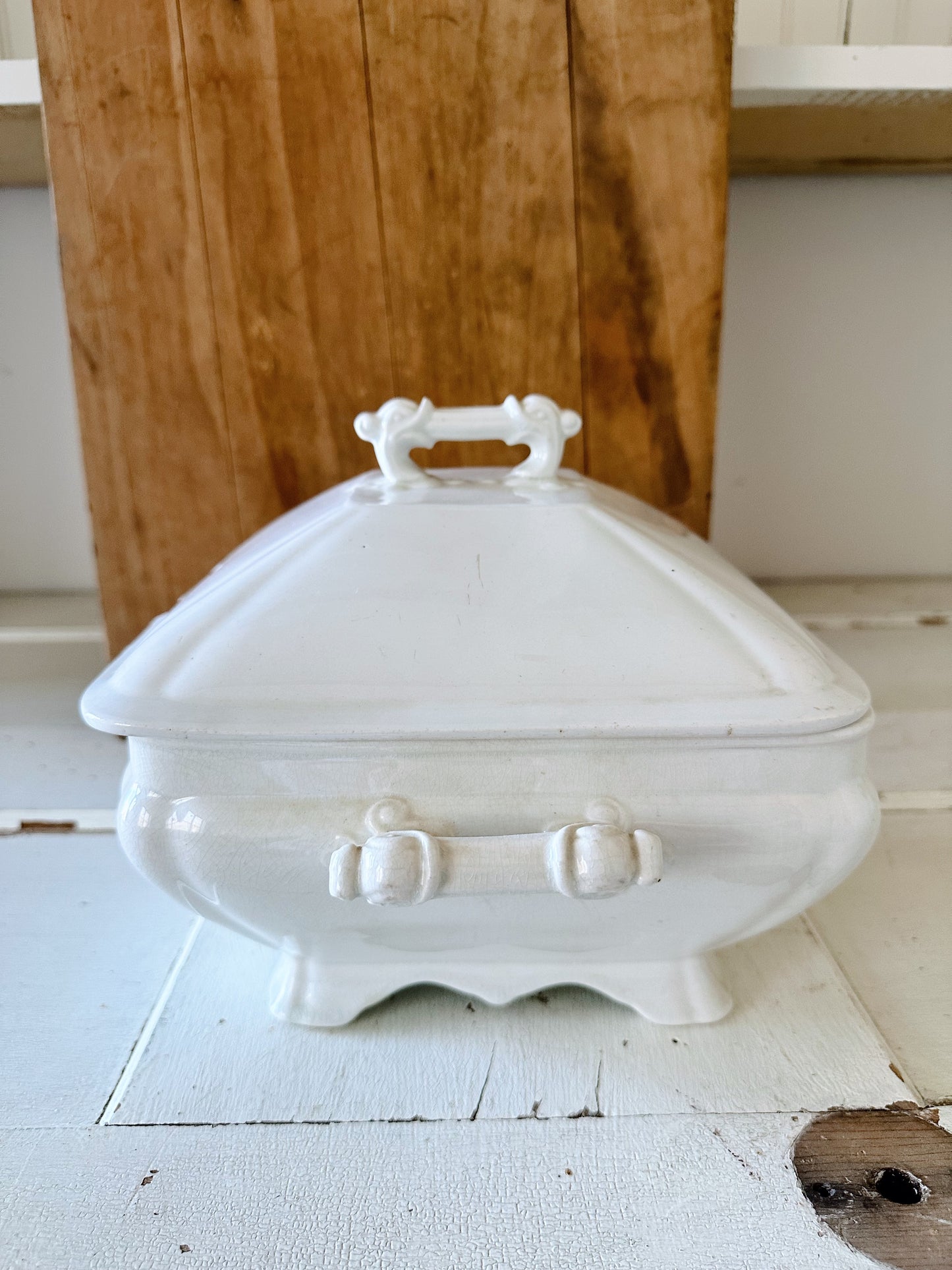 Antique John Edwards Ironstone Tureen